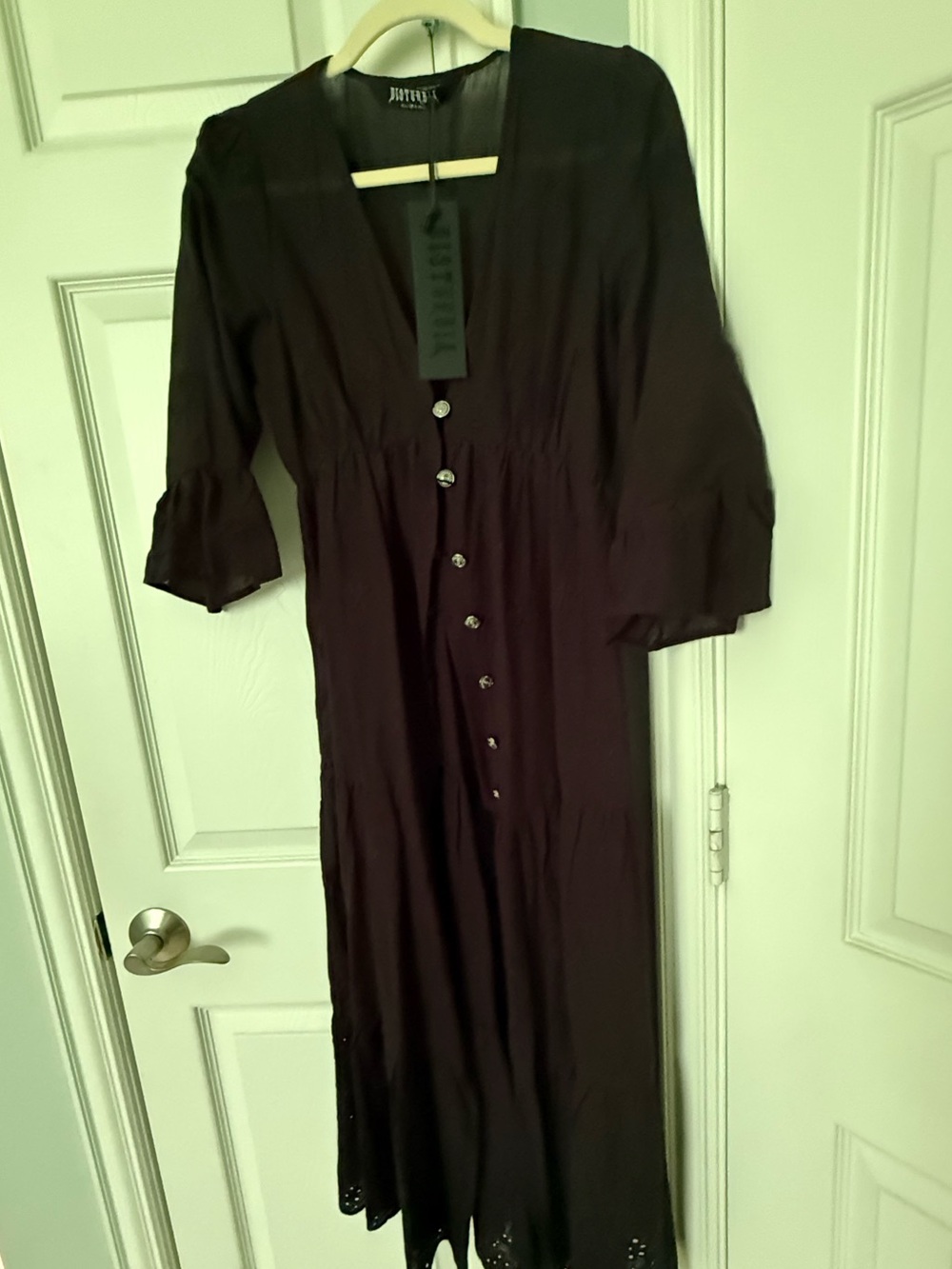 Disturbia gossamer tiered overdress black US 2 New